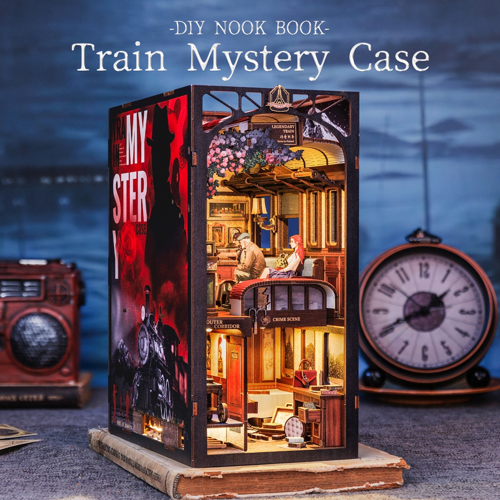 CUTEBEE DIY Book Nook Kit (Train Mystery) - Image 2