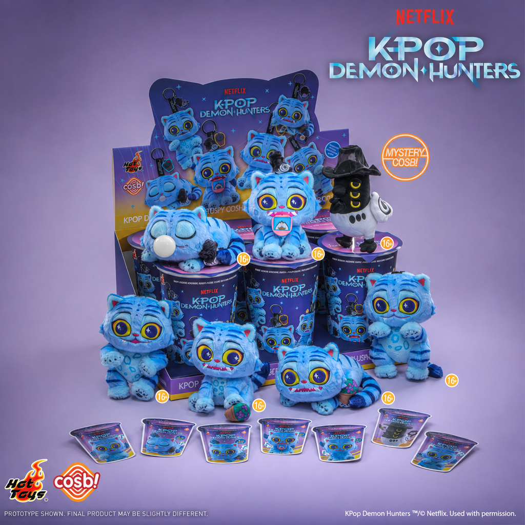Hot Toys Kpop Demon Hunters Derpy Cosbi Plush Keychain Collection Series Blind Box Dolls Ornaments Collect Toys Gifts