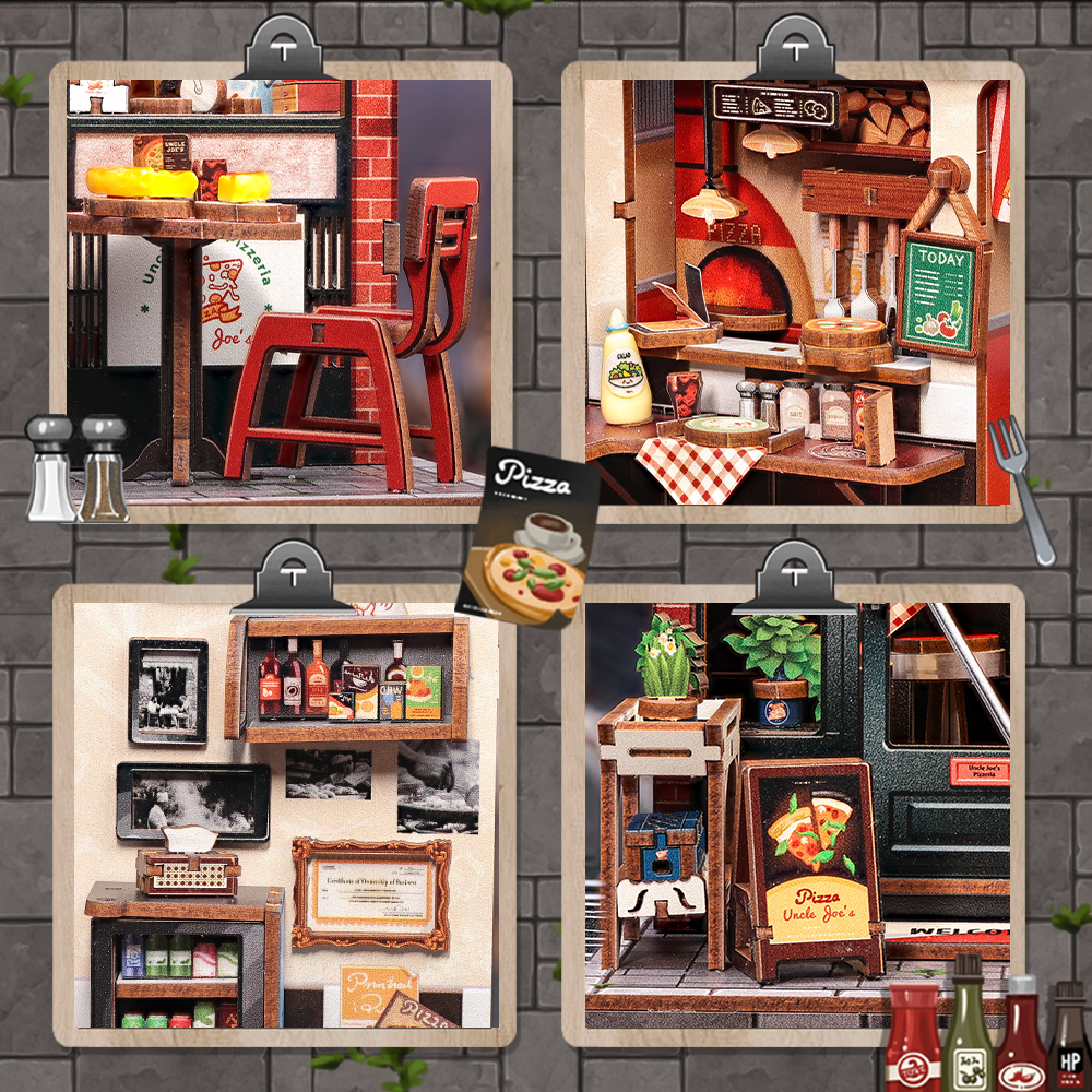 CUTEBEE DIY Miniature House | Uncle Joe's Pizzeria - Image 6