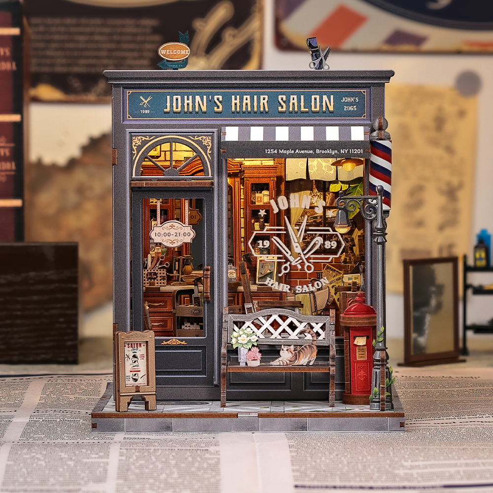 CUTEBEE DIY Miniature House | John's Hair Salon - Image 1
