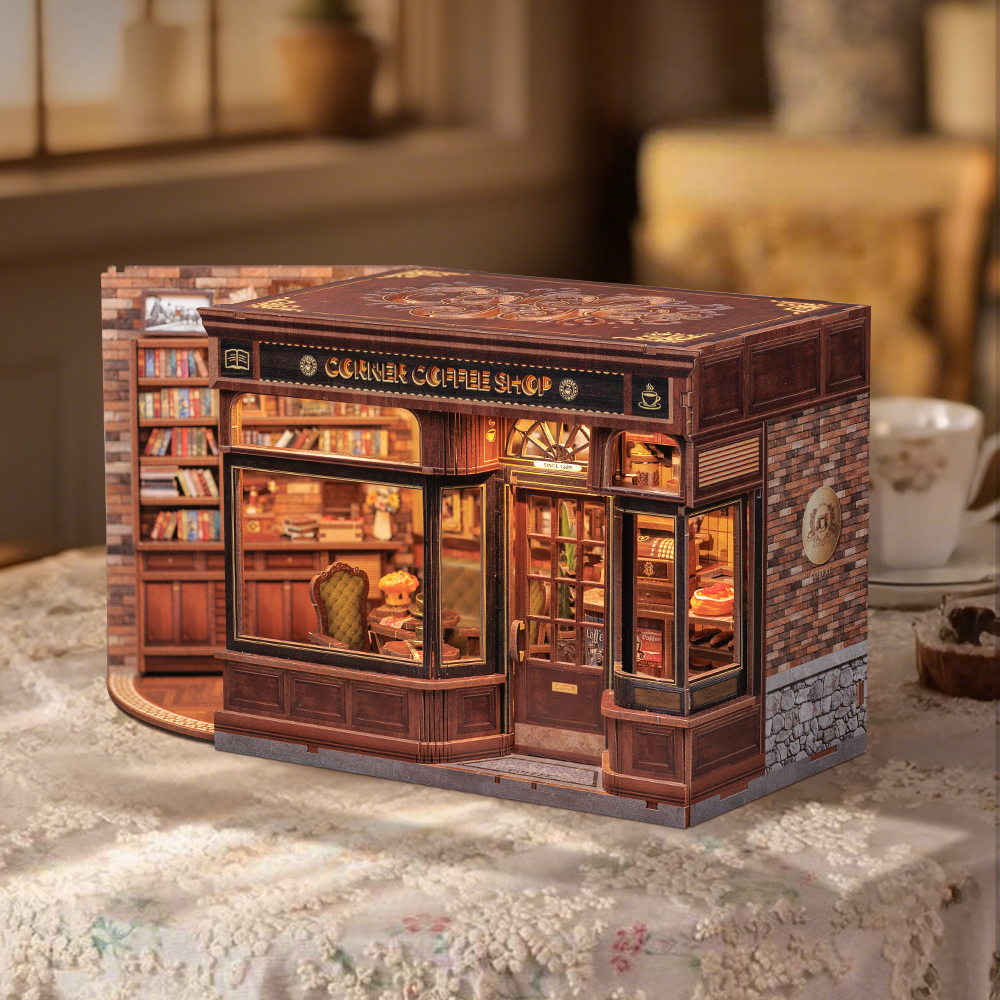 CUTEBEE DIY Dollhouse Kit | CORNER COFFEE SHOP - Image 1