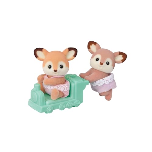 EPOCH Sylvanian Families SHI-71 Deer Twins Dolls, Safety Toy Mark Certified, Toy for Ages 3 Years and Up, Dollhouse - Image 1