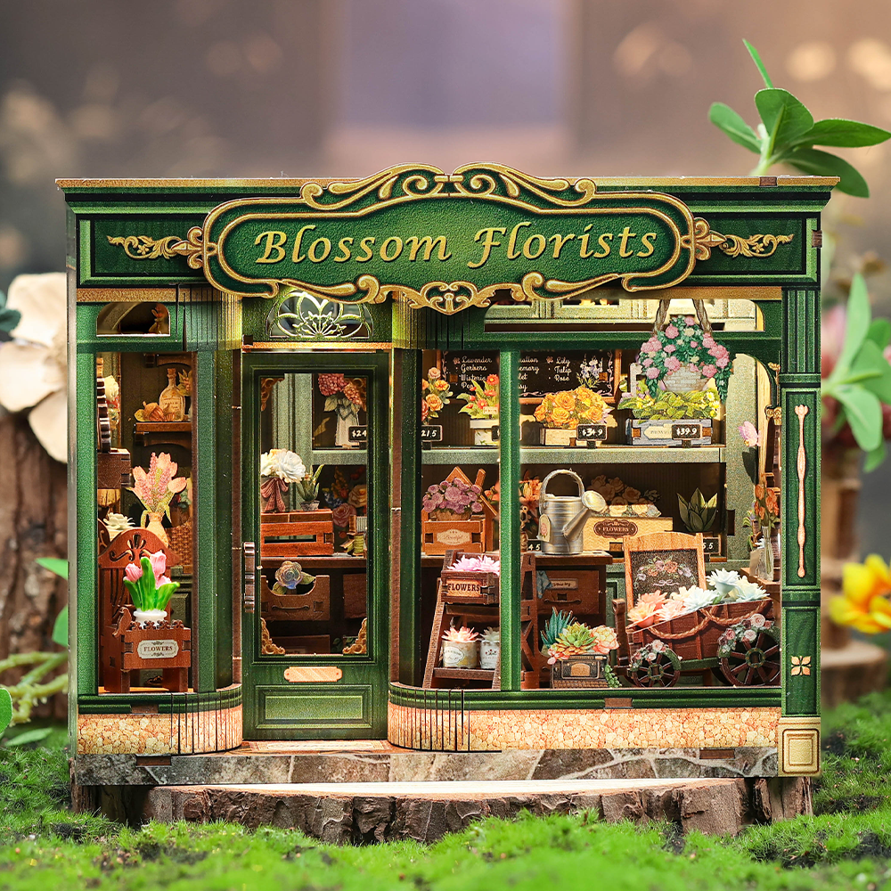 CUTEBEE DIY Dollhouse Kit | Blossom Florists - Image 1