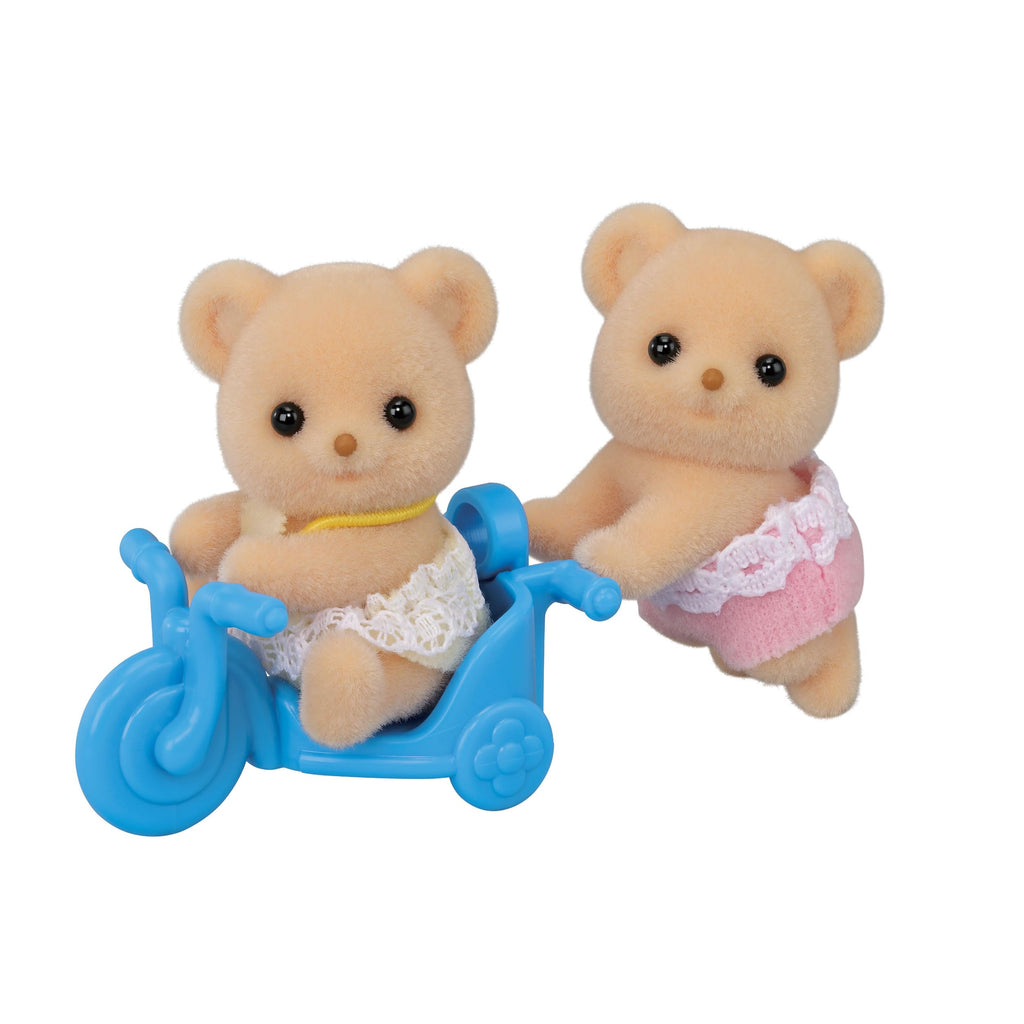 EPOCH Sylvanian Families KU-70 Biscuit Bear Twins Dolls, Safety Toy Mark Certified, Toy for Ages 3 Years and Up, Dollhouse - Image 1