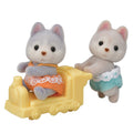 EPOCH Sylvanian Families I-117 Husky Twins Dolls, Safety Toy Mark Certified, Toy for Ages 3 Years and Up, Dollhouse - Image 1