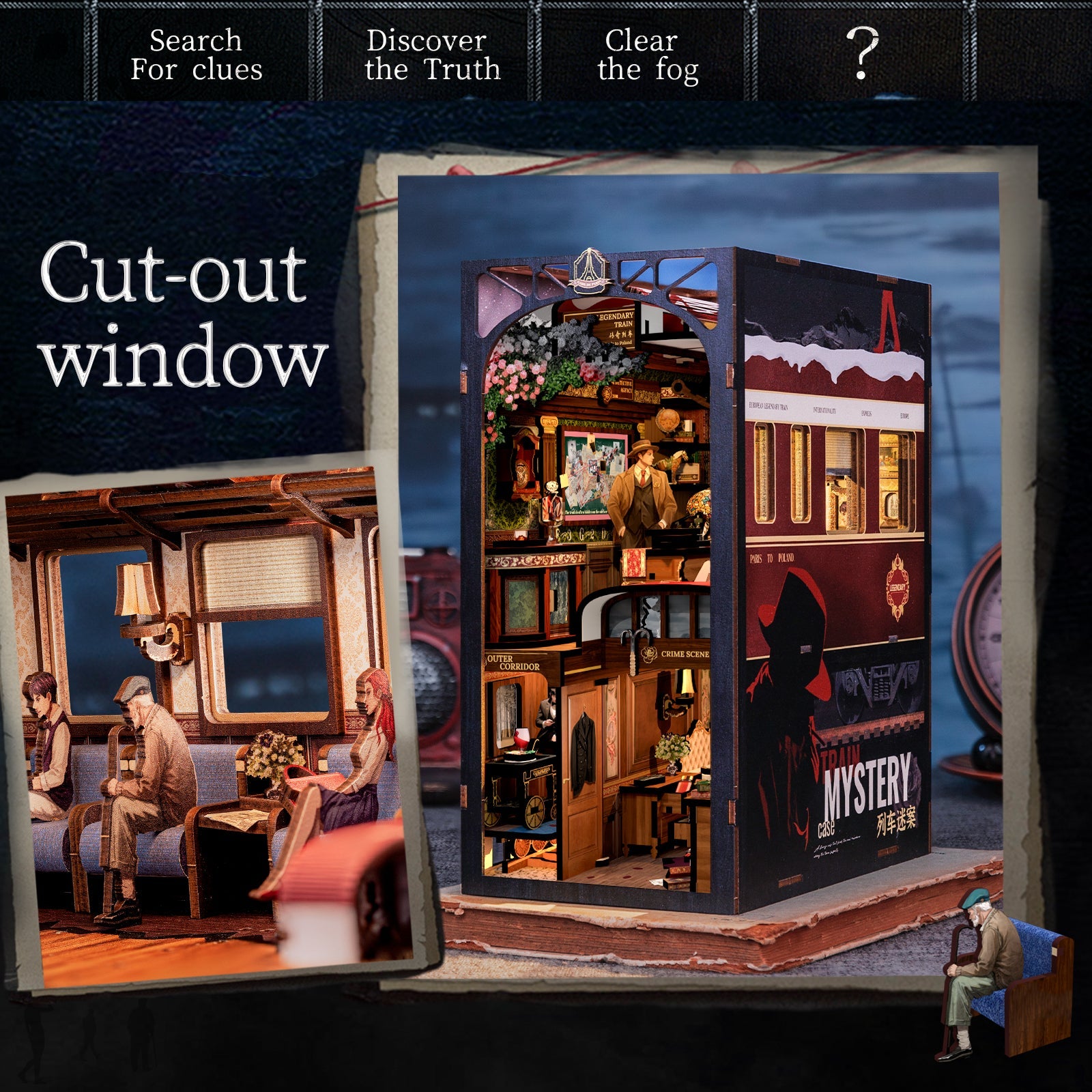 CUTEBEE DIY Book Nook Kit (Train Mystery) - Image 4