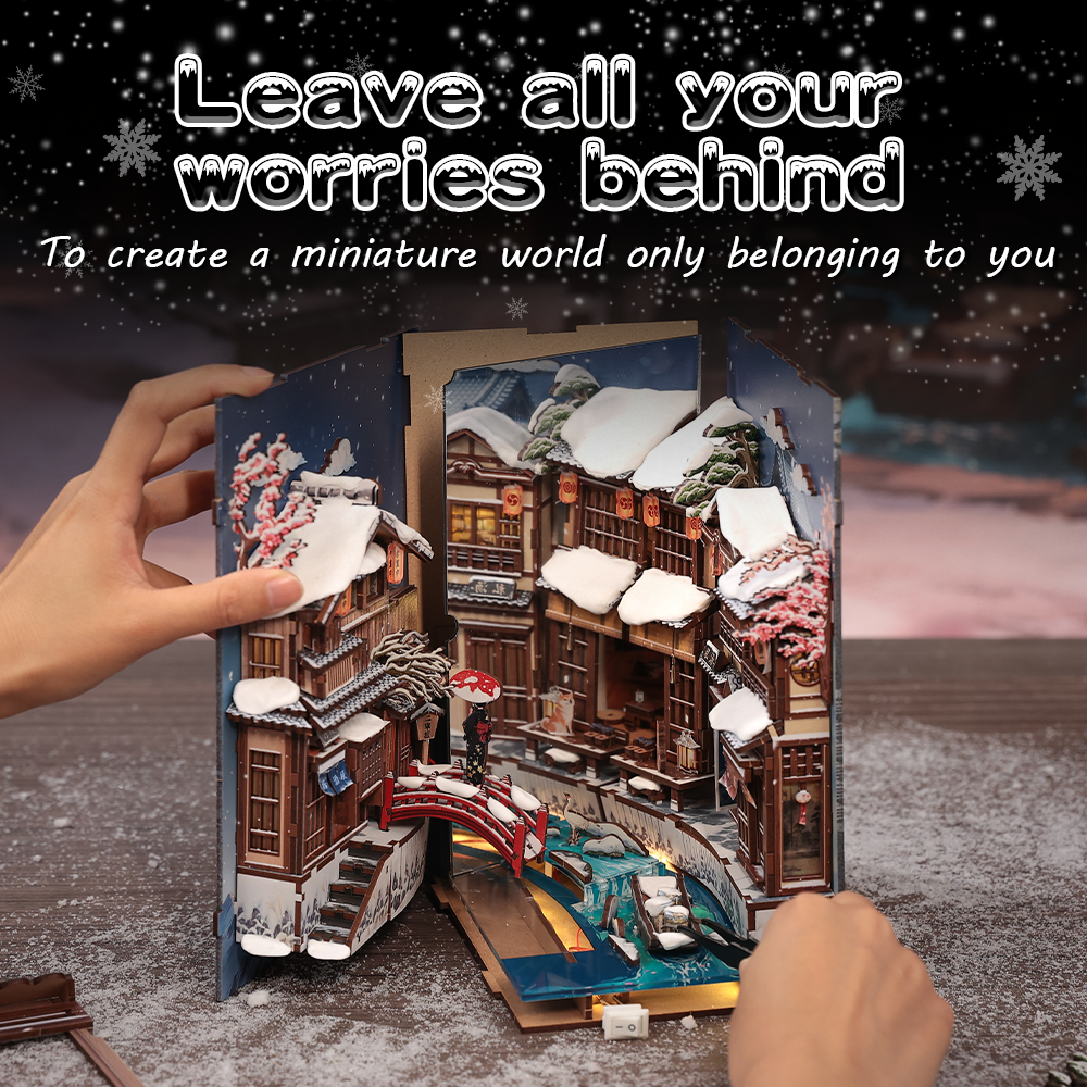 CUTEBEE DIY Book Nook Kit | Kyoto Snow Whisper - Image 6
