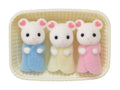 EPOCH Sylvanian Families NE-108 Marshmallow Mouse Triplets Dolls, Safety Toy Mark Certified, Toy for Ages 3 Years and Up, Dollhouse - Image 1