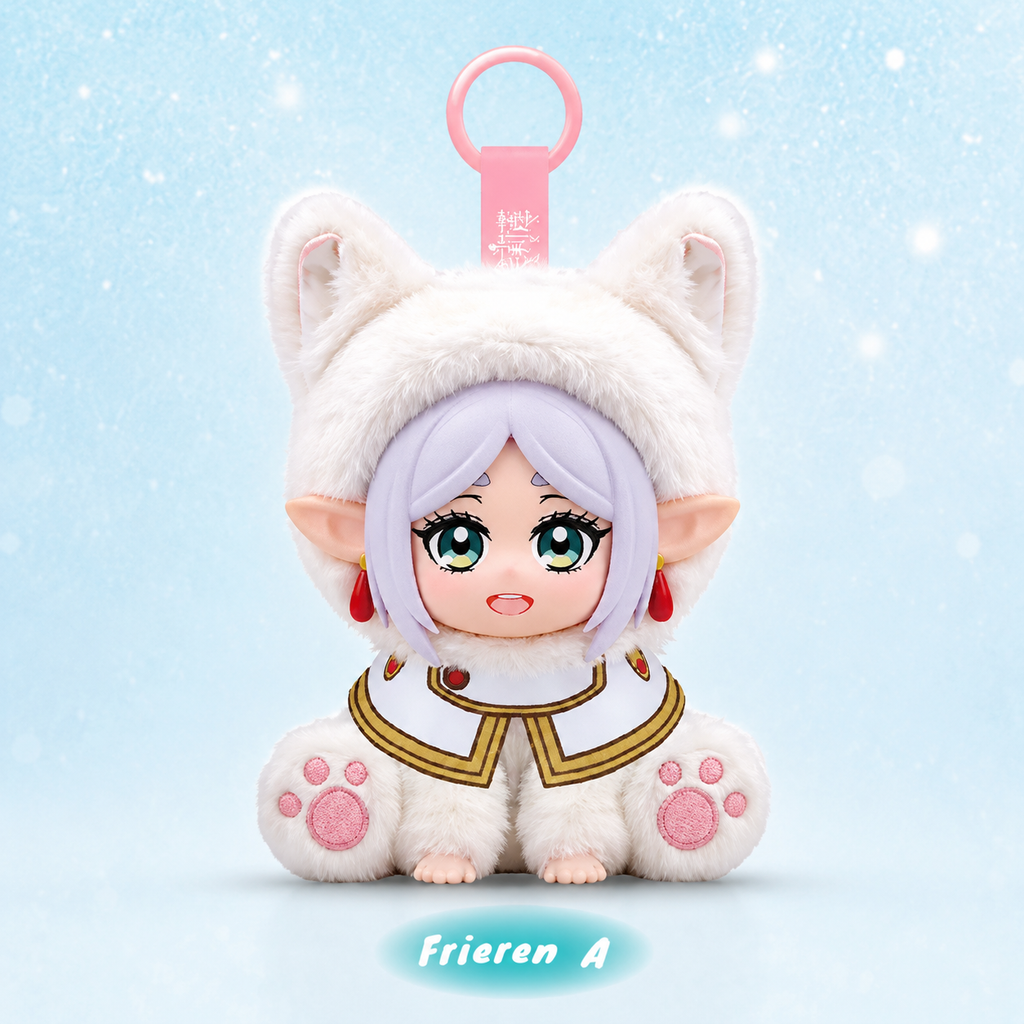 Frieren: Beyond Journey’s End – Animal Party Sitting in a Row Plush Keychain Blind Box