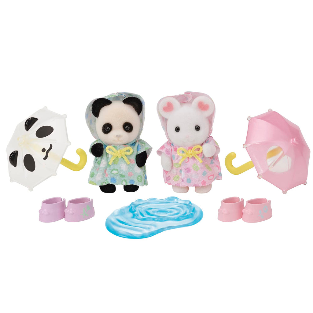 Epoch Sylvanian Families 娃娃屋：Rain Play Nakayoshi 婴儿套装 S-74 适合 3 岁及以上 - Image 1