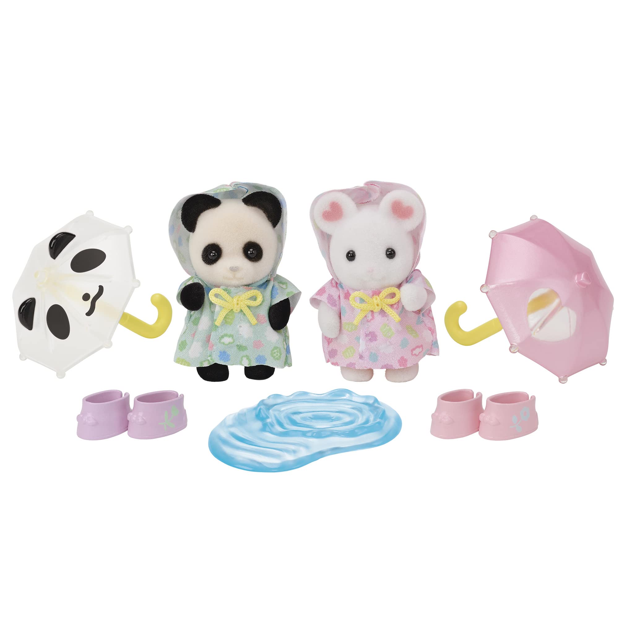 Epoch Sylvanian Families 娃娃屋：Rain Play Nakayoshi 婴儿套装 S-74 适合 3 岁及以上 - Image 1