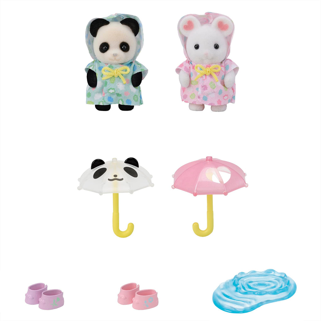 Epoch Sylvanian Families 娃娃屋：Rain Play Nakayoshi 婴儿套装 S-74 适合 3 岁及以上 - Image 3