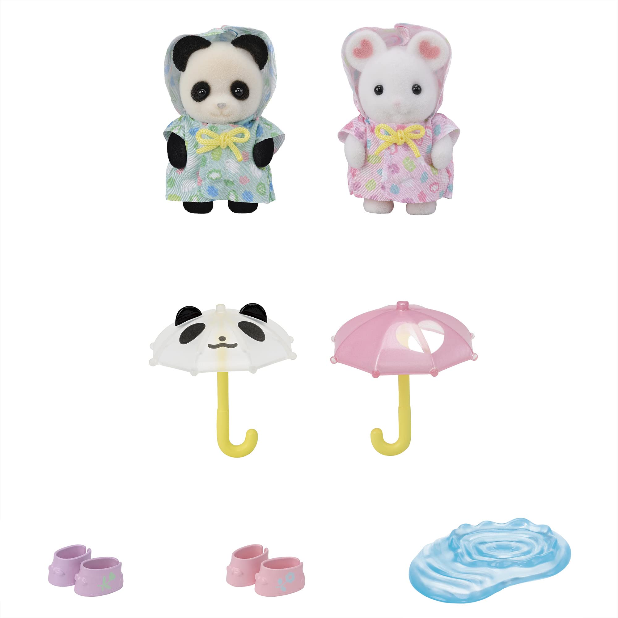Epoch Sylvanian Families 娃娃屋：Rain Play Nakayoshi 婴儿套装 S-74 适合 3 岁及以上 - Image 3
