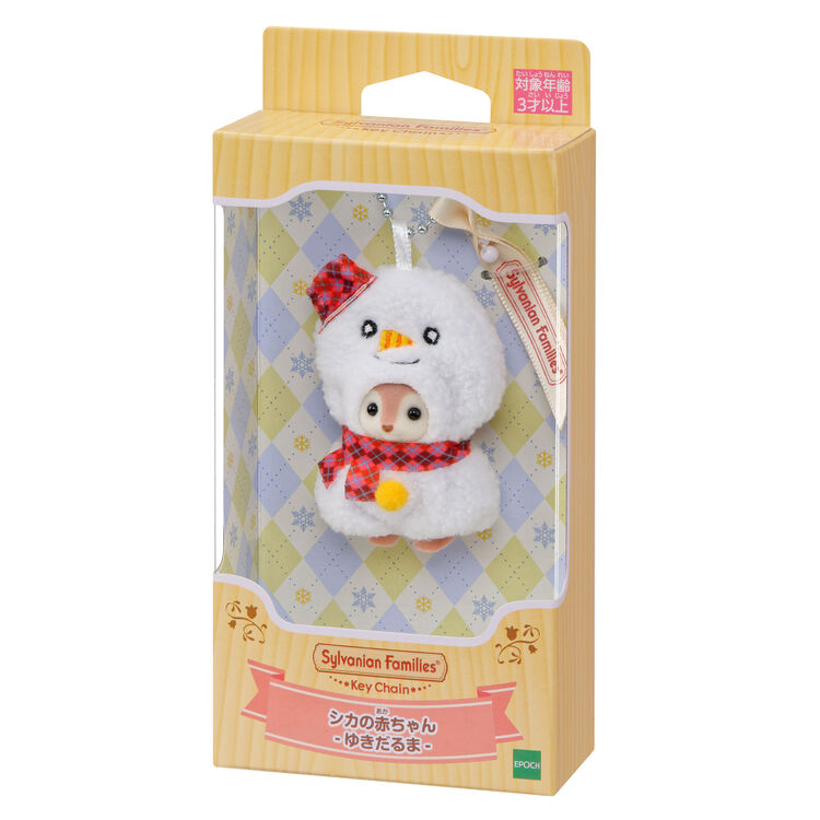 Calico Critters / Deer Baby Keychain – Snowman – Japan Original - Image 1