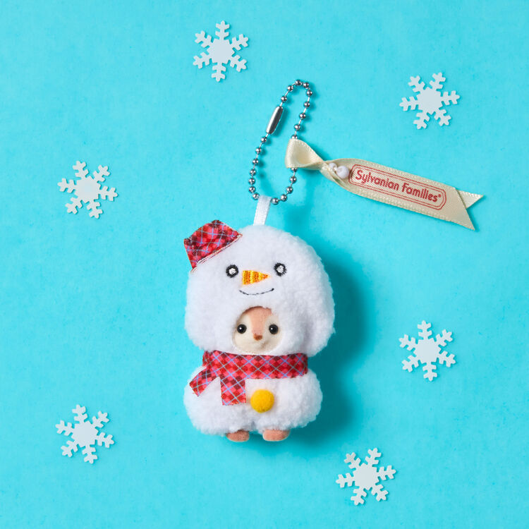 Calico Critters / Deer Baby Keychain – Snowman – Japan Original - Image 3