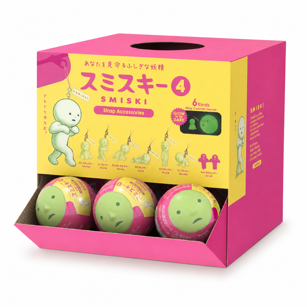 SMISKI Series 4 Blind Box Figure | Glow in the Dark Smiski Collectible | Cute Corner Desk Shelf Mini Figure