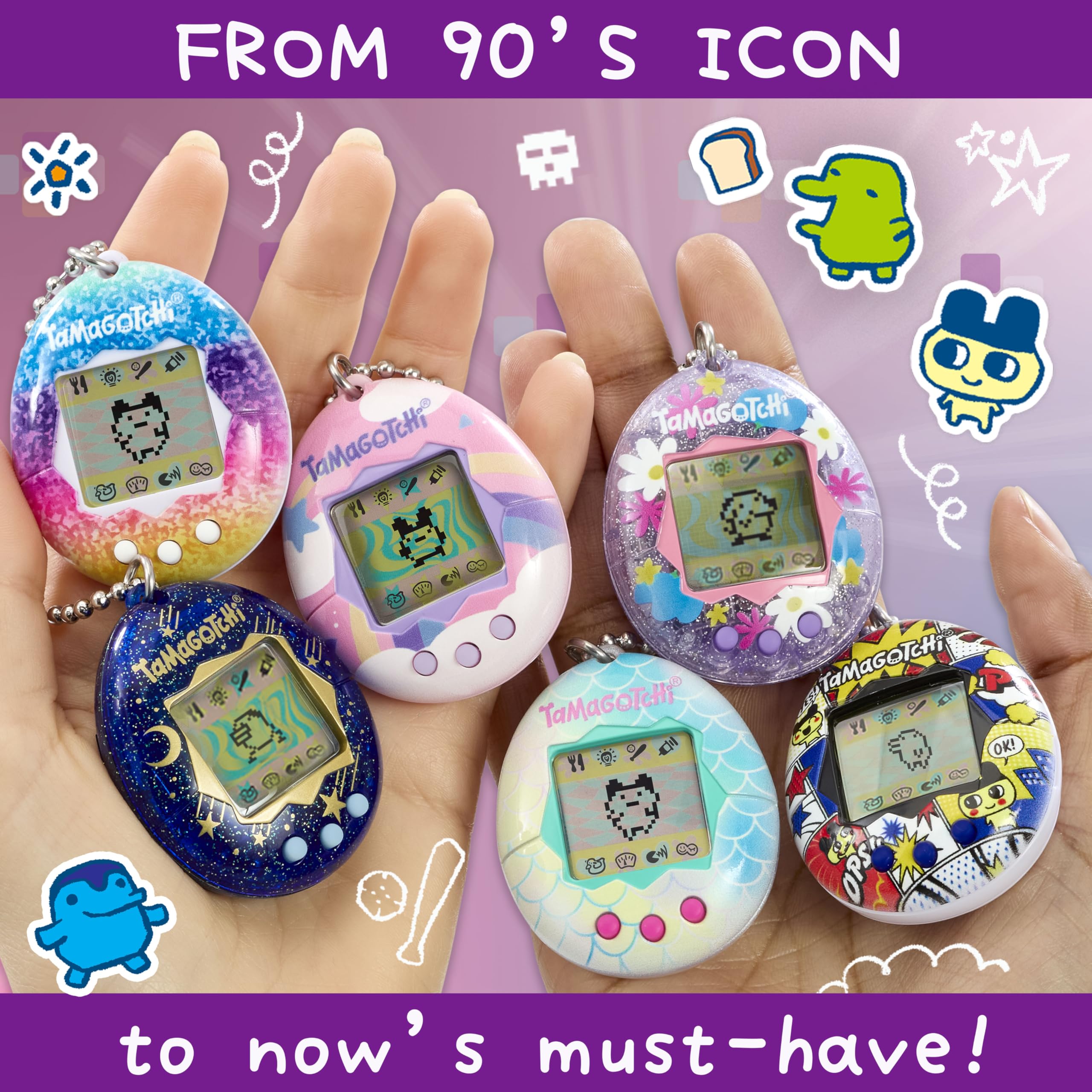 Bandai Tamagotchi Original Ice Cream Shell - Retro Virtual Pet Toy for Kids & Adults 8+ - Image 12