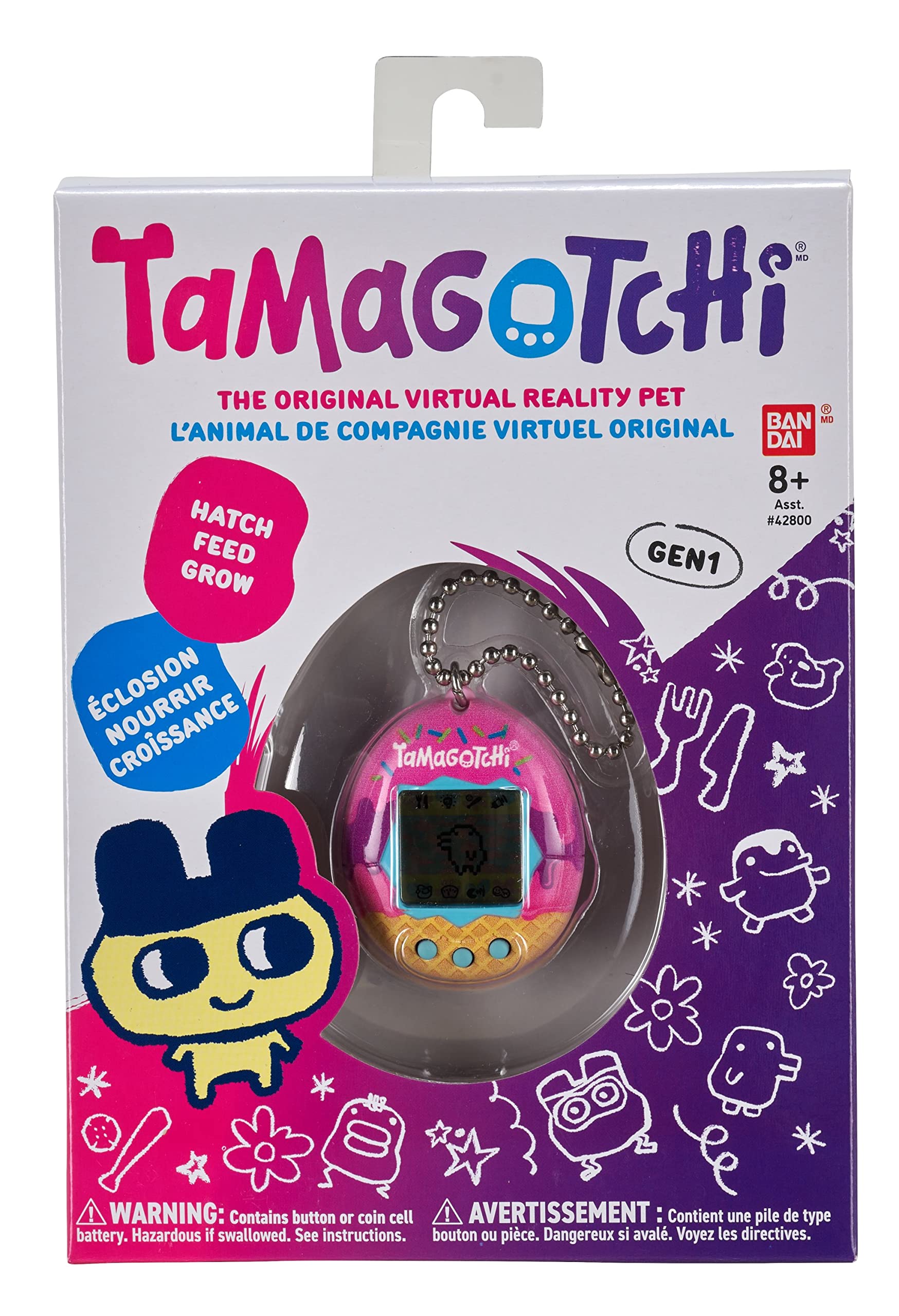 Bandai Tamagotchi Original Ice Cream Shell - Retro Virtual Pet Toy for Kids & Adults 8+ - Image 15