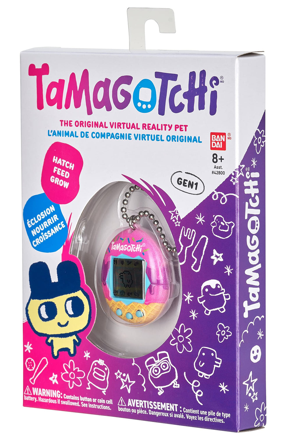 Bandai Tamagotchi Original Ice Cream Shell - Retro Virtual Pet Toy for Kids & Adults 8+ - Image 16