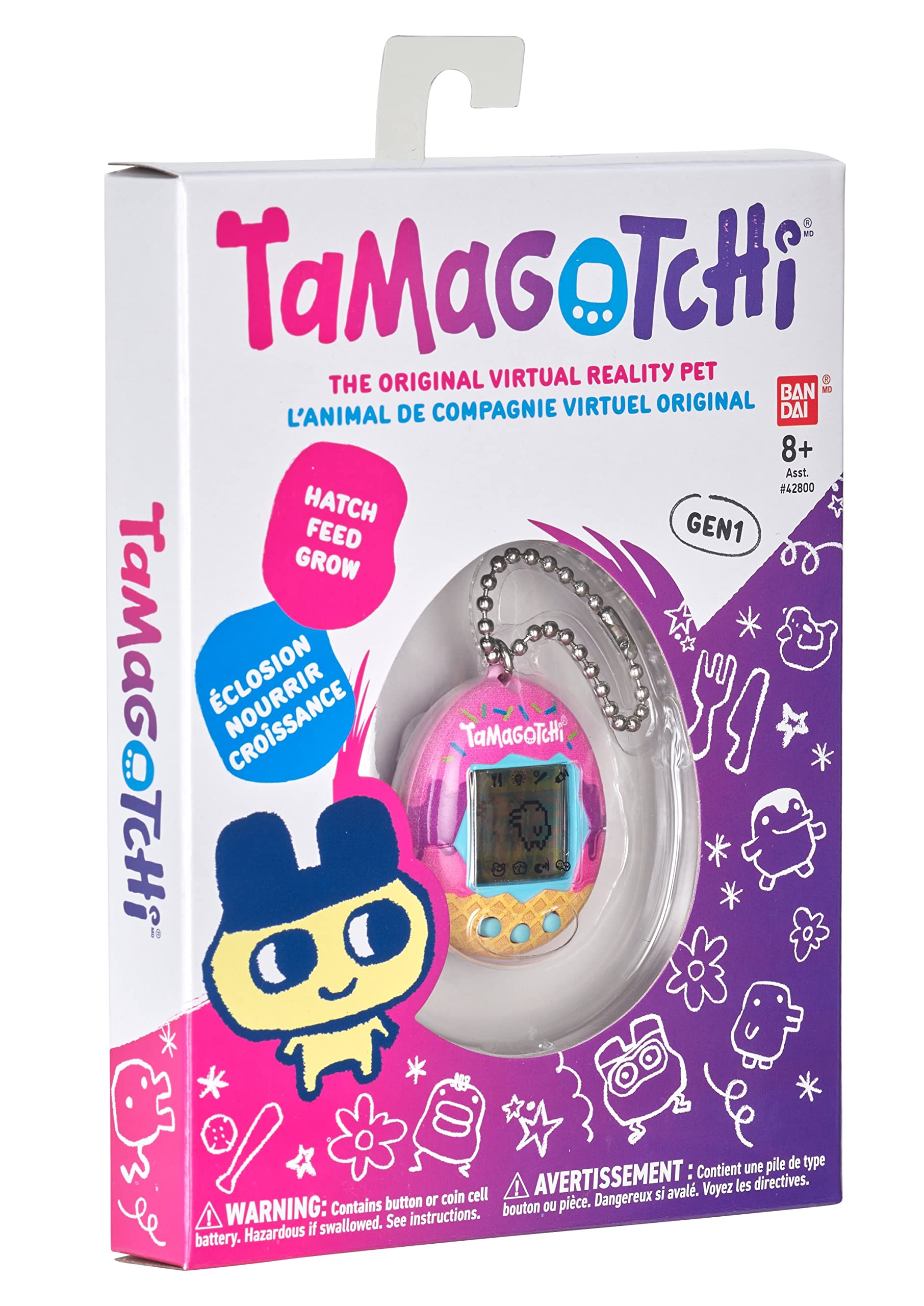 Bandai Tamagotchi Original Ice Cream Shell - Retro Virtual Pet Toy for Kids & Adults 8+ - Image 17