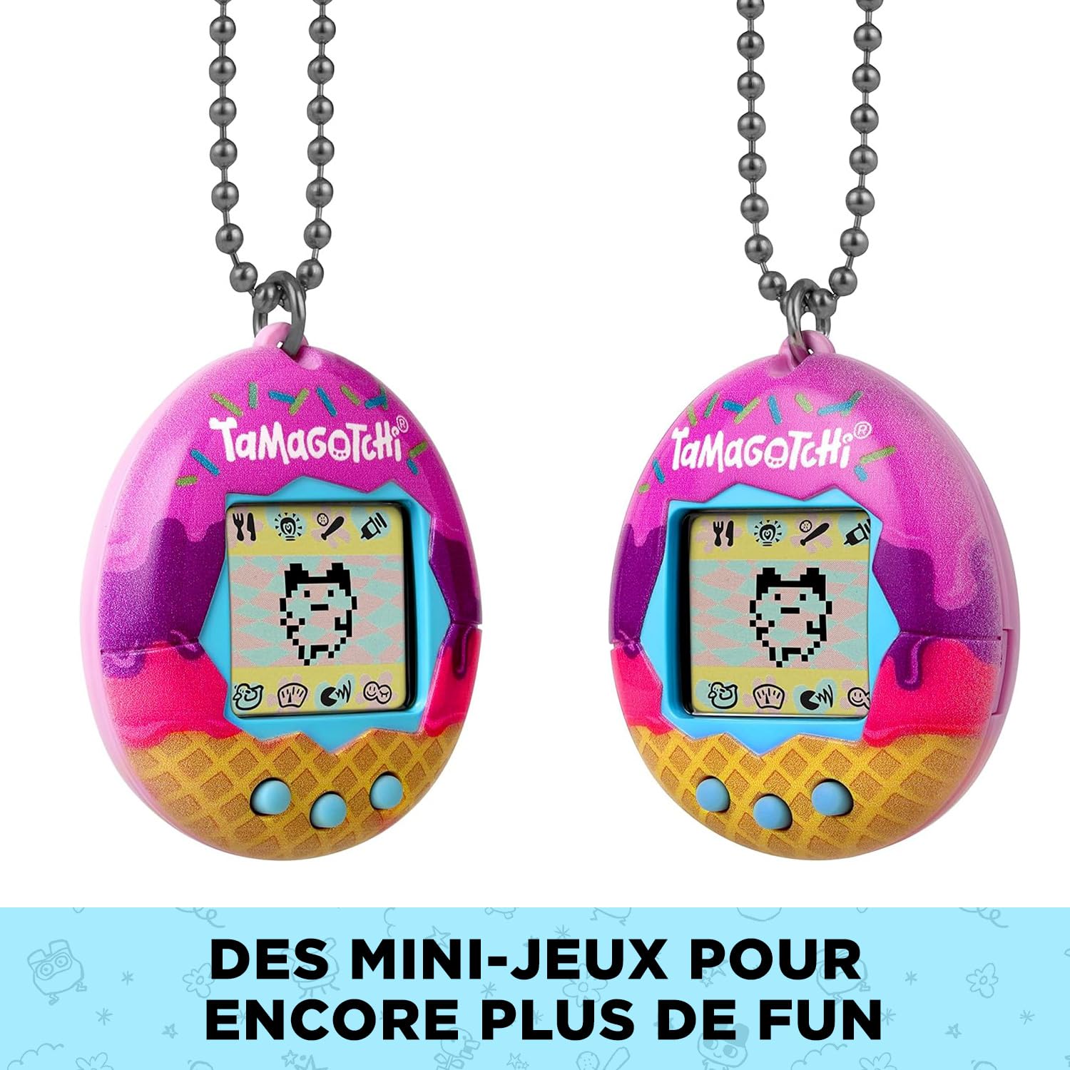 Bandai Tamagotchi Original Ice Cream Shell - Retro Virtual Pet Toy for Kids & Adults 8+ - Image 2