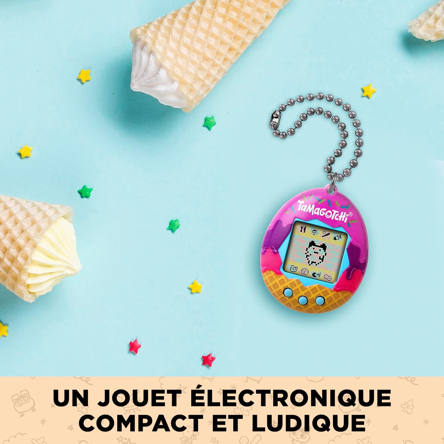 Bandai Tamagotchi Original Ice Cream Shell - Retro Virtual Pet Toy for Kids & Adults 8+ - Image 5