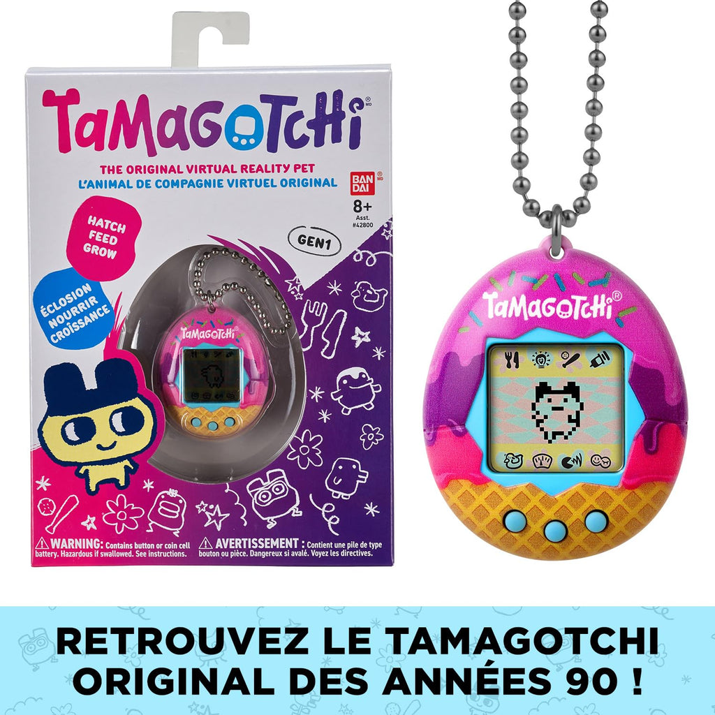 Bandai Tamagotchi Original Ice Cream Shell - Retro Virtual Pet Toy for Kids & Adults 8+ - Image 6