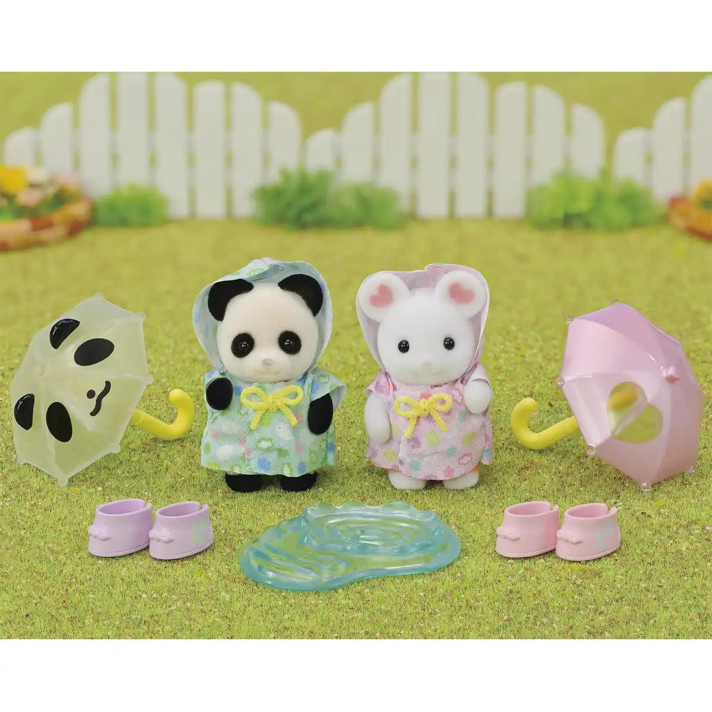 Epoch Sylvanian Families 娃娃屋：Rain Play Nakayoshi 婴儿套装 S-74 适合 3 岁及以上 - Image 5