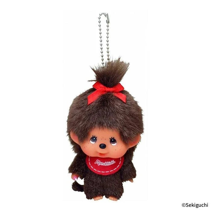 Monchhichi by Sekiguchi MONCHHICHI BIG FACE KEYCHAIN BY SEKIGUCHI - GIRL OR BOY - Image 1