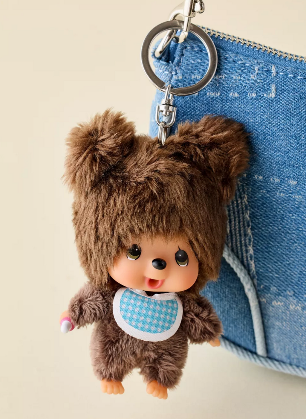 Monchhichi Friends Kuma Plush Keychain - Image 3