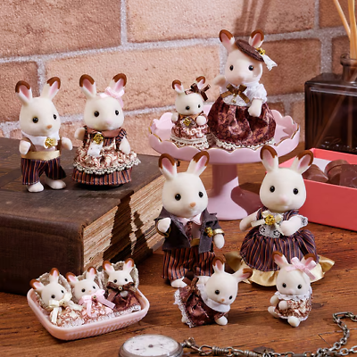 Calico Critters: 40th Anniversary Chocolate Rabbit Extended Family Celebration Set - Image 1