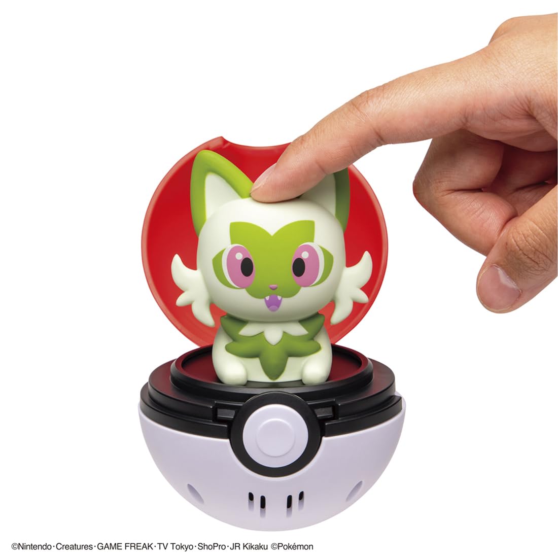 Takara Tomy Pokémon Pyokopunyu 弹出发声互动玩具 日本玩具大奖2025 多款可选 Sprigatito 新叶喵 - Image 5