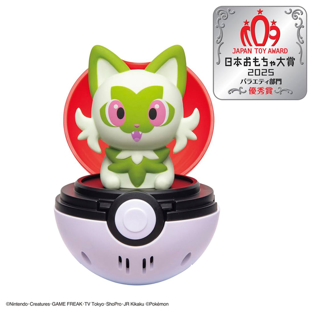 Takara Tomy Pokémon Pyokopunyu 弹出发声互动玩具 日本玩具大奖2025 多款可选 Sprigatito 新叶喵 - Image 3
