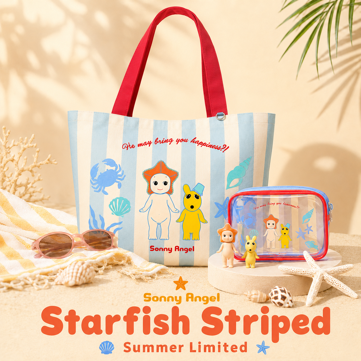 Sonny Angel Summer Limited Patch Tote Bag – Region-Limited Special Release [Pre-order]